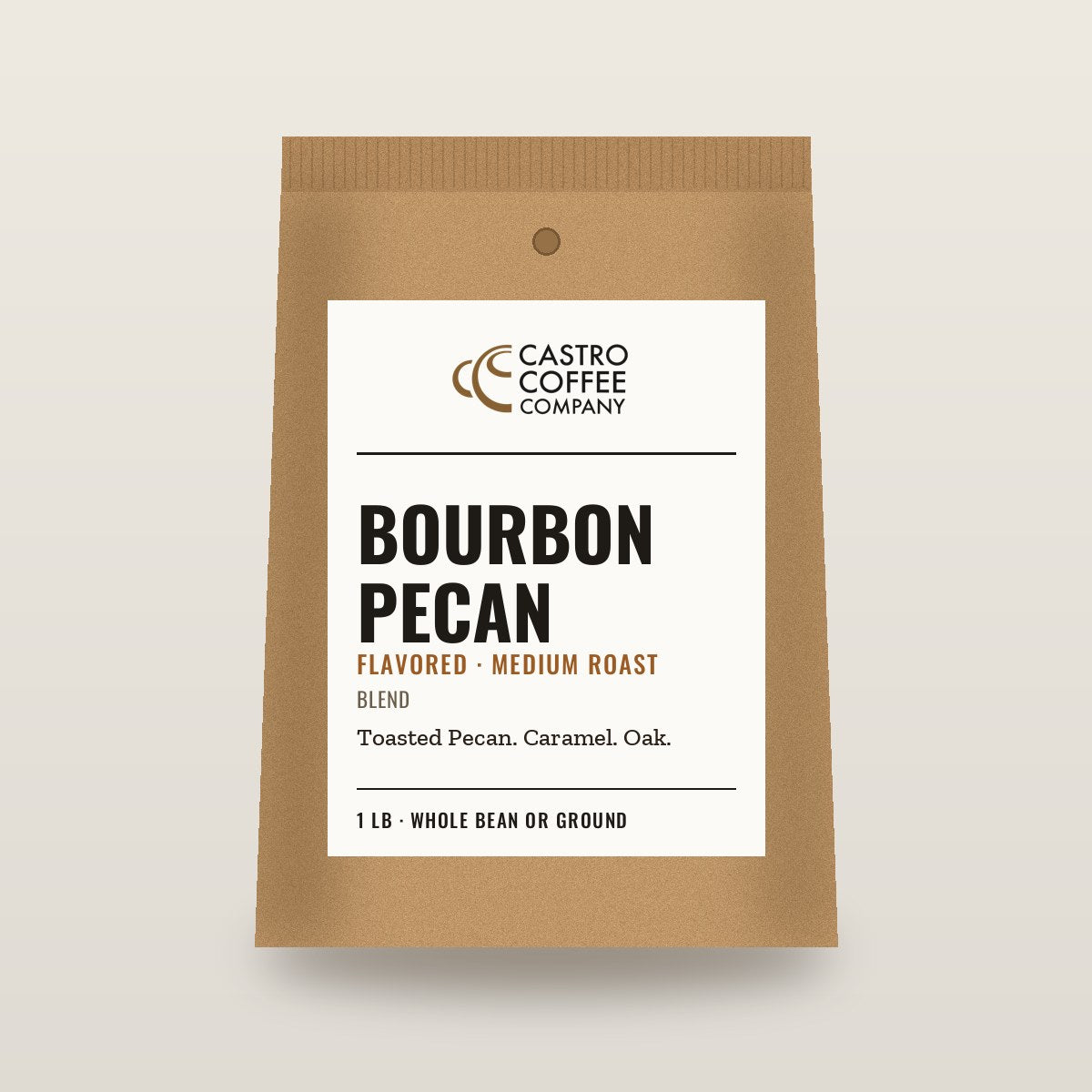 Bourbon Pecan — Castro Coffee bag