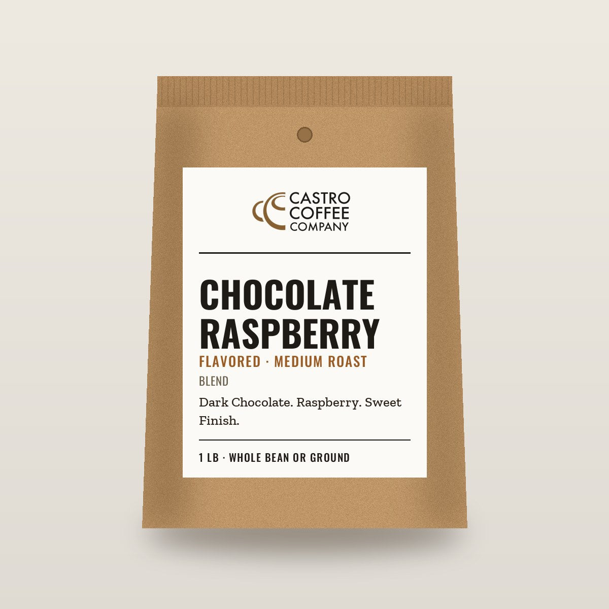 Chocolate Raspberry — Castro Coffee bag