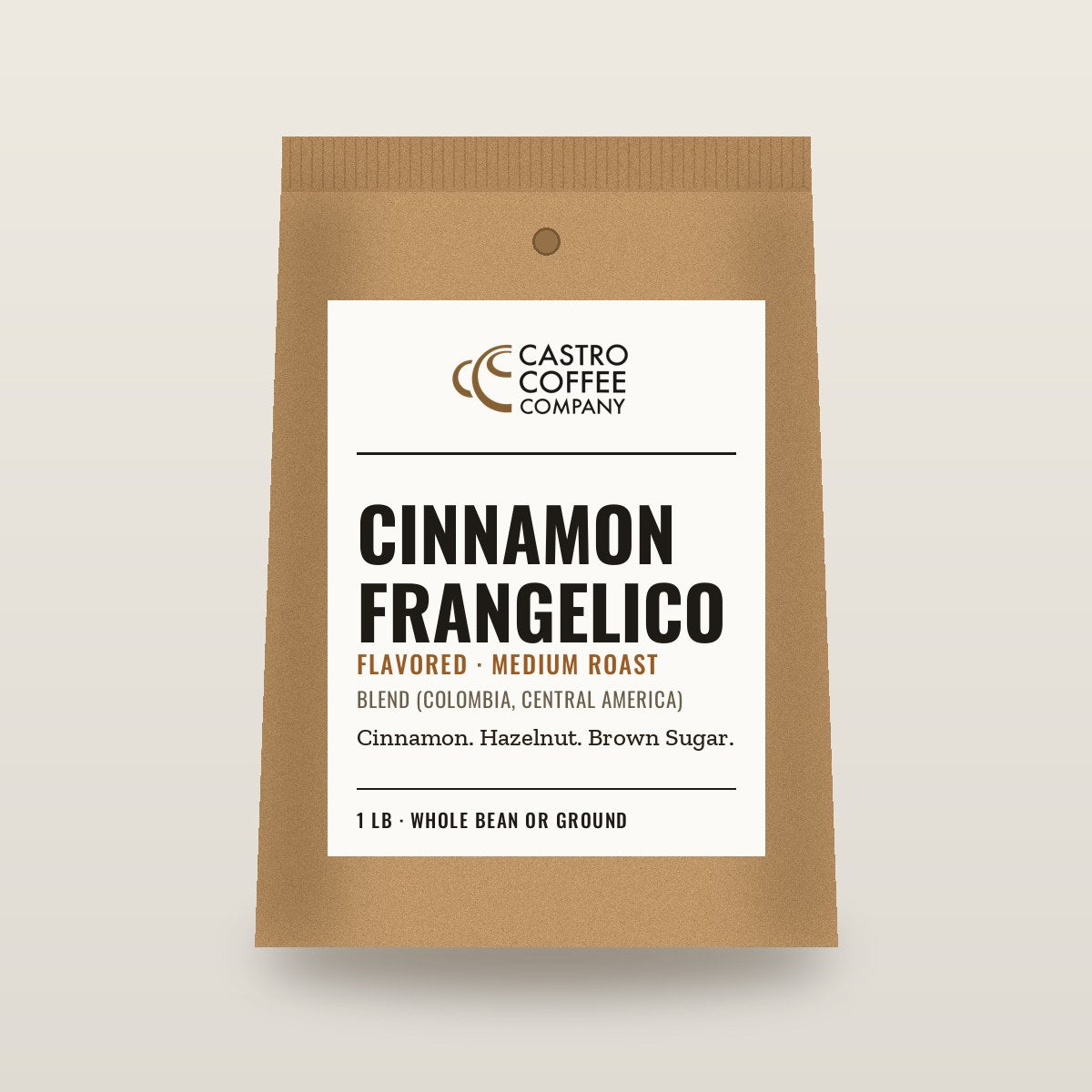 Cinnamon Frangelico — Castro Coffee bag