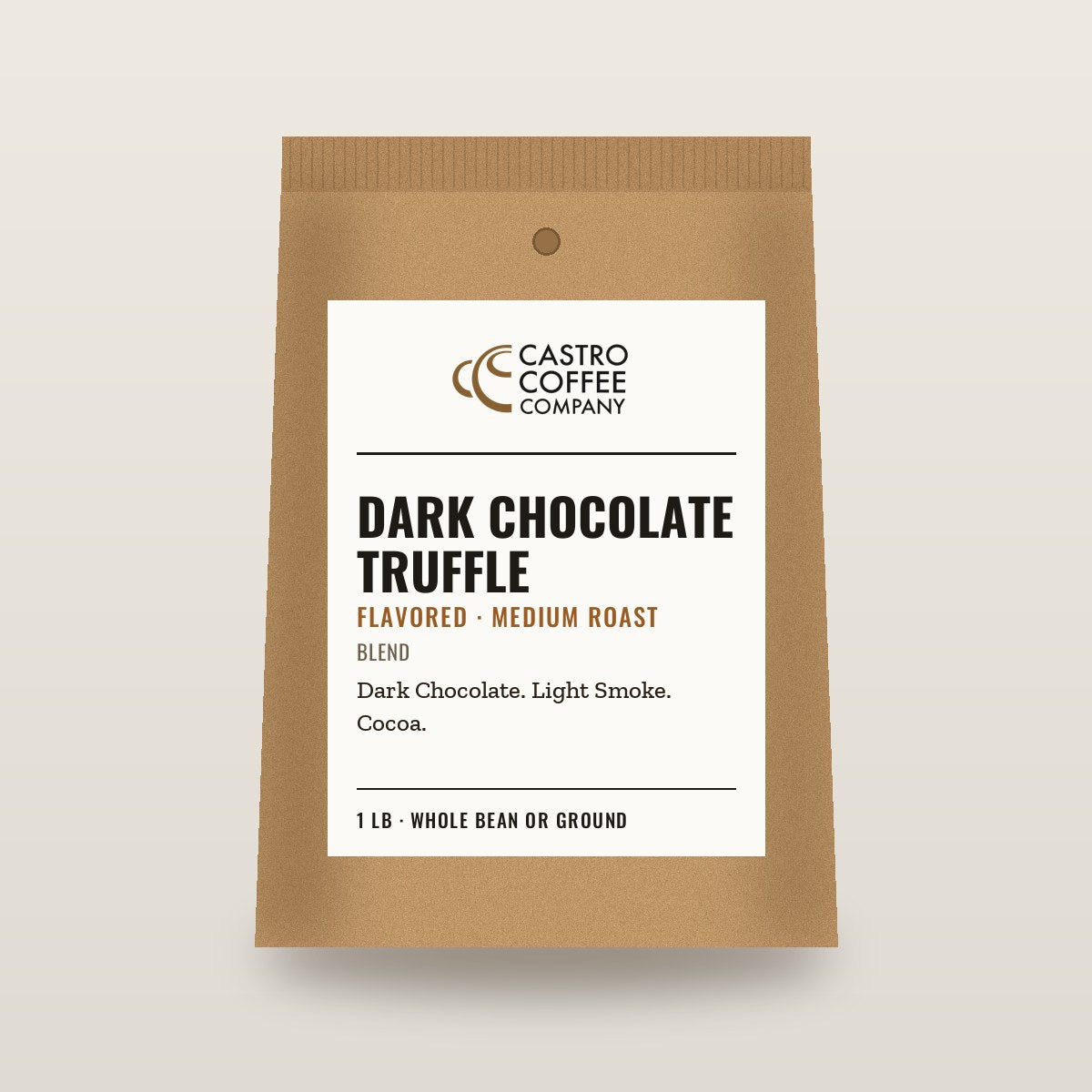 Dark Chocolate Truffle — Castro Coffee bag