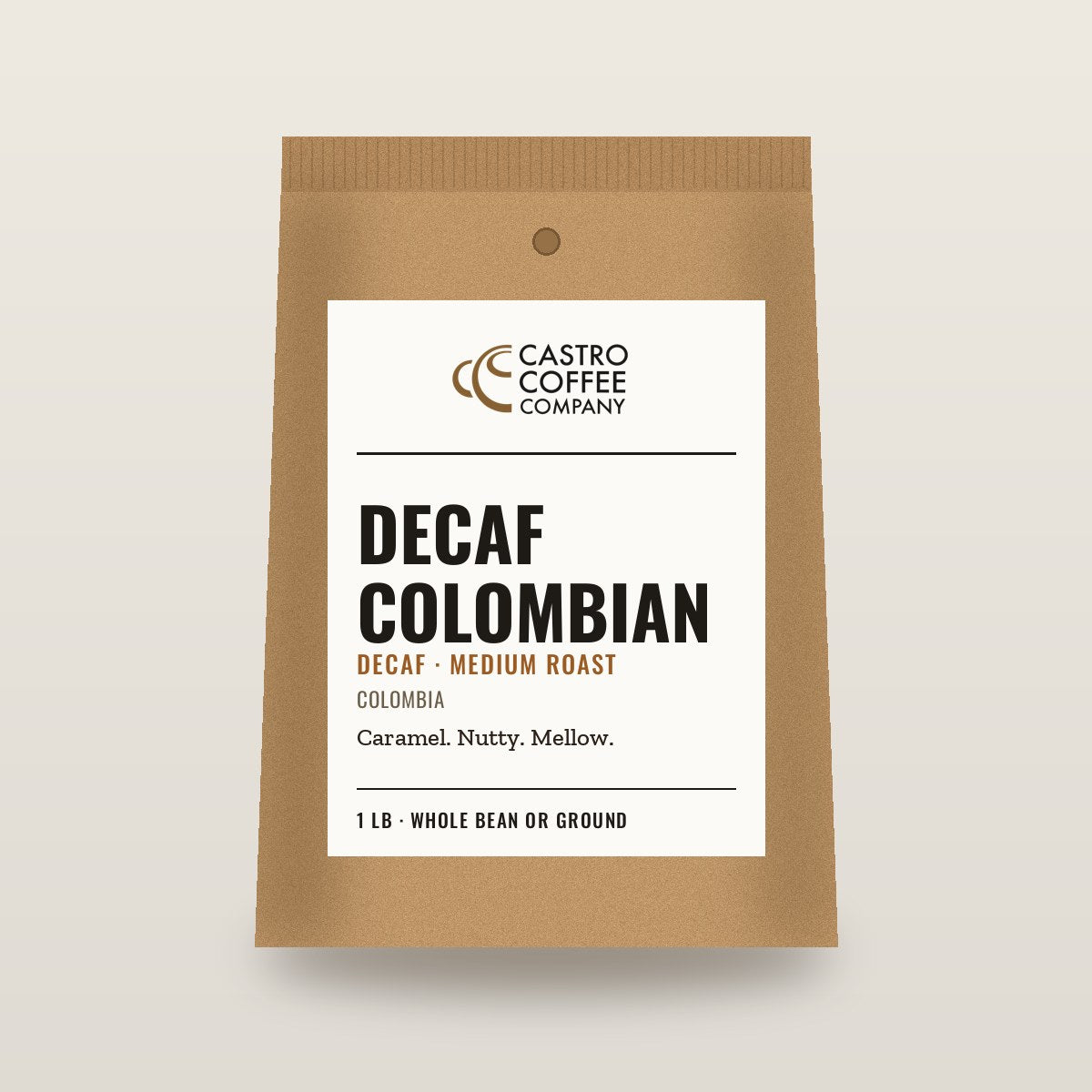 Decaf Colombian — Castro Coffee bag