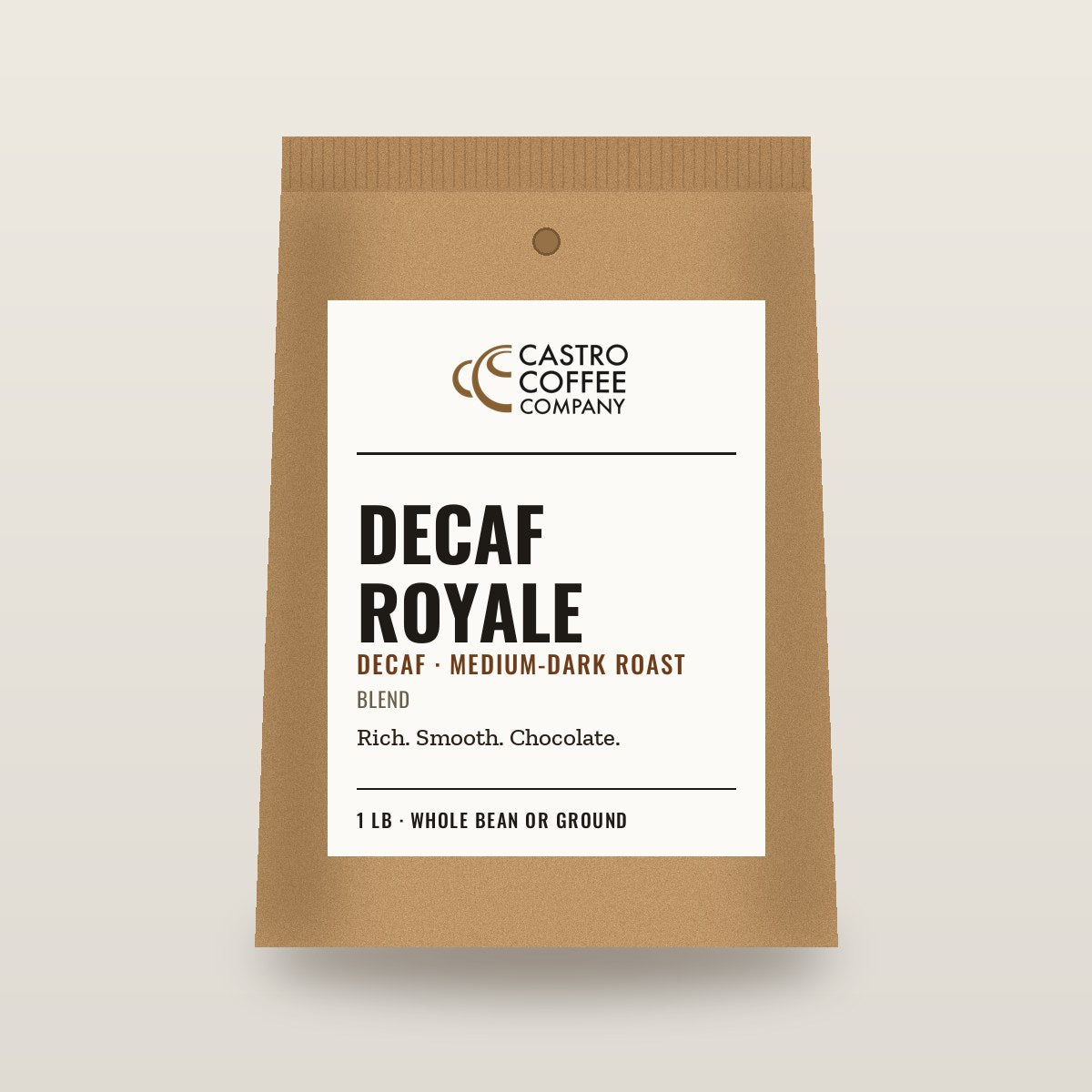 Decaf Royale — Castro Coffee bag