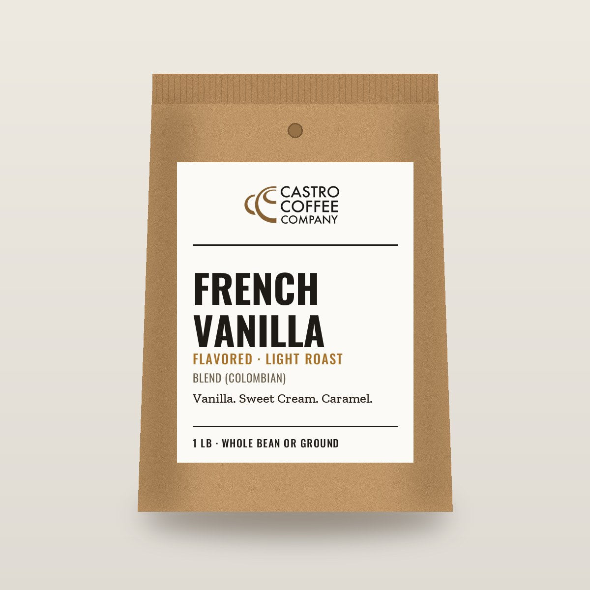French Vanilla — Castro Coffee bag