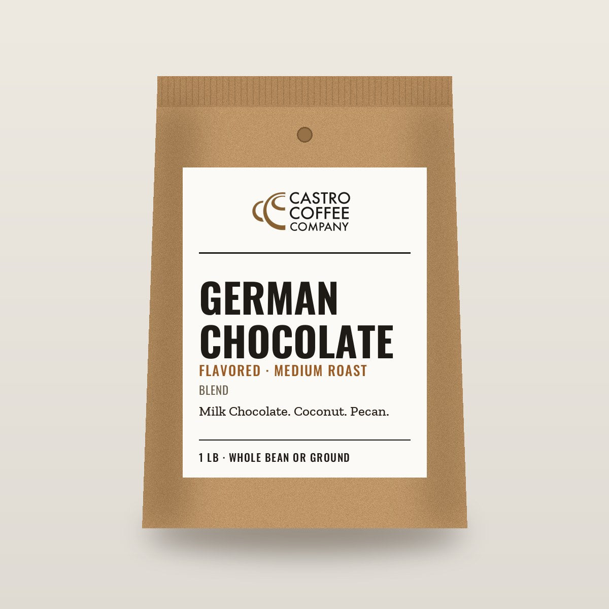German Chocolate — Castro Coffee bag