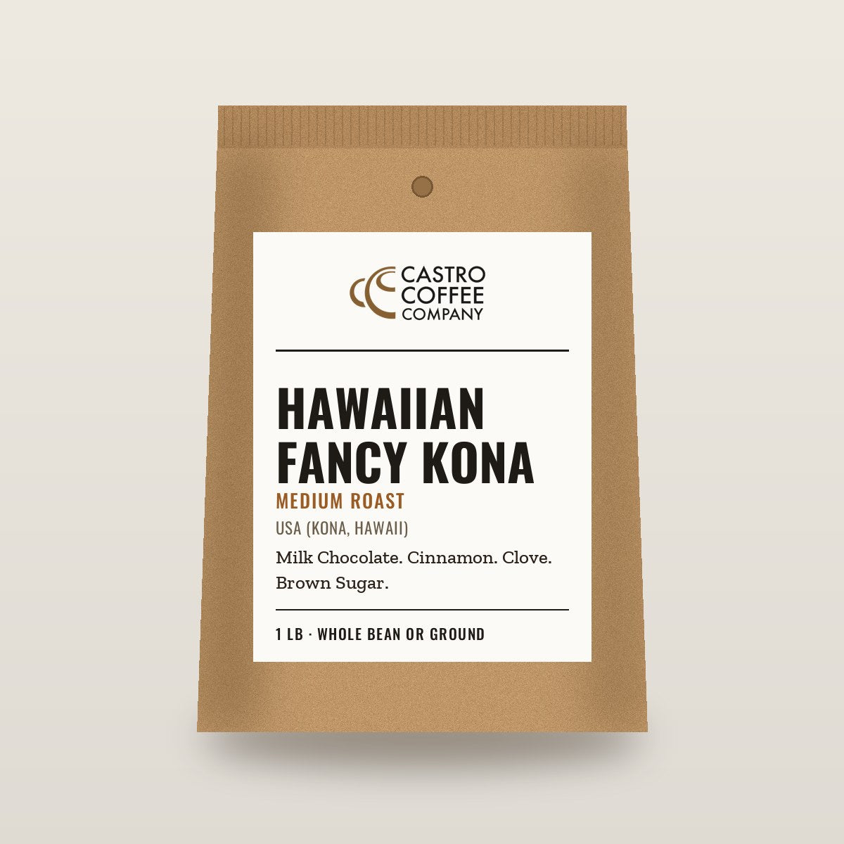 Hawaiian Fancy Kona — Castro Coffee bag