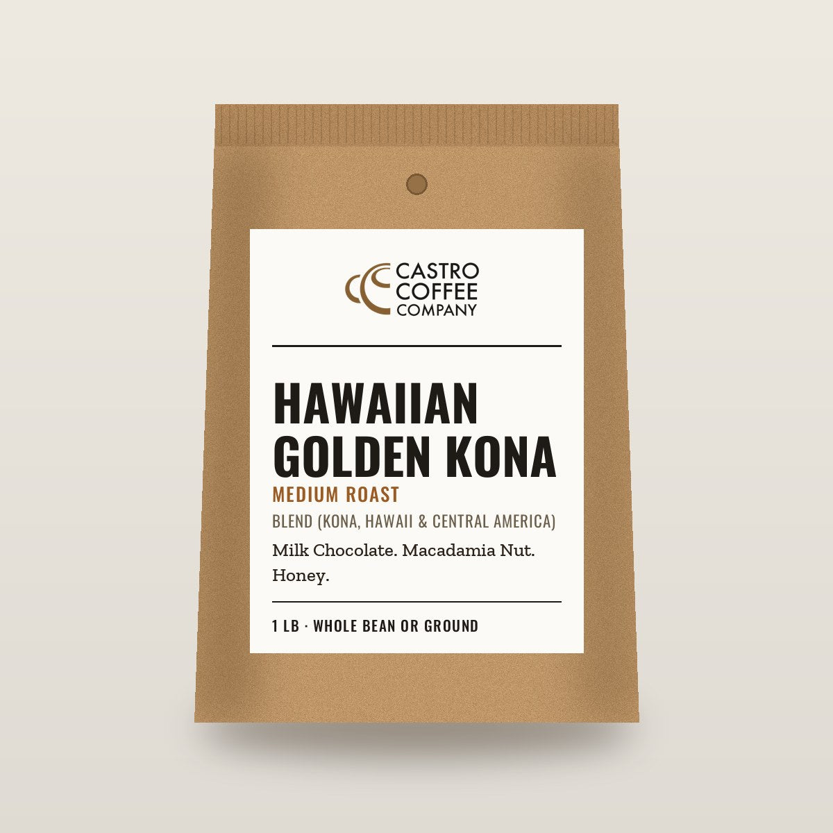 Hawaiian Golden Kona — Castro Coffee bag