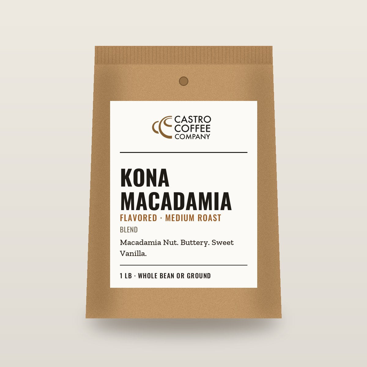 Kona Macadamia — Castro Coffee bag