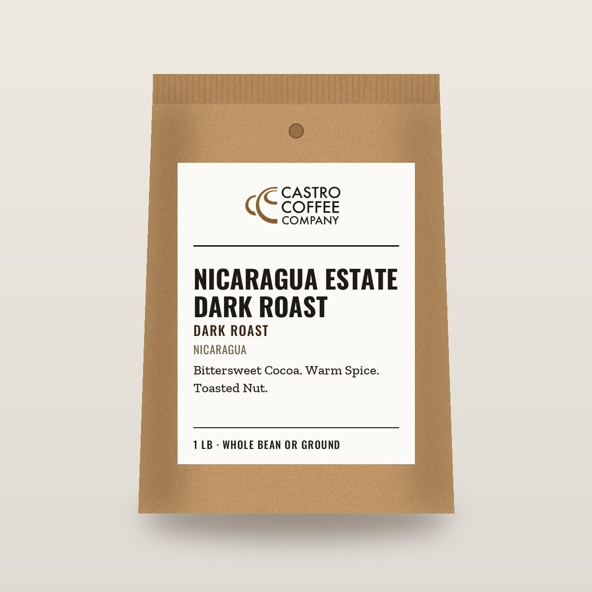 Nicaragua Estate Dark Roast — Castro Coffee bag