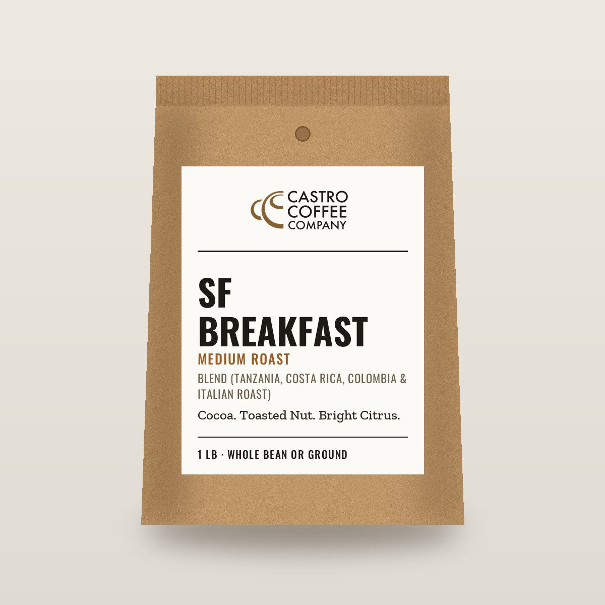 SF Breakfast — Castro Coffee bag