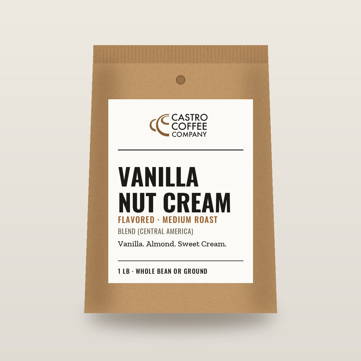 Vanilla Nut Cream — Castro Coffee bag